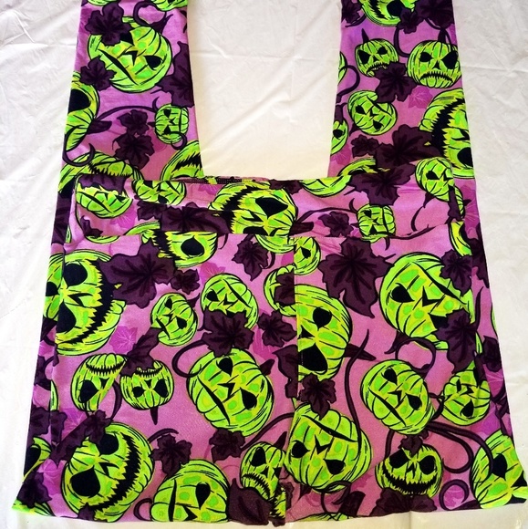 Rare Lularoe TC Tall Curvy Green Pumpkins Unicorn - Picture 3 of 7